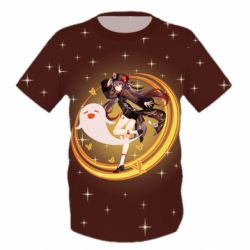 Дитяча 3D футболка Genshin Hu Tao - PrintSalon