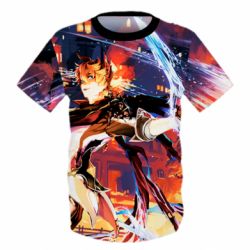 Детская 3D футболка Genshin Impact: Childe