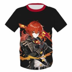 Дитяча 3D футболка Genshin Impact Diluc - PrintSalon
