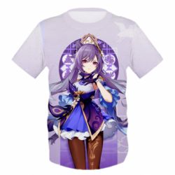 Детская 3D футболка Genshin Impact Ke Qing