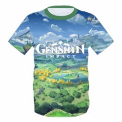 Дитяча 3D футболка Genshin Impact World - PrintSalon