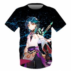 Детская 3D футболка Xiao Genshin Impact - PrintSalon