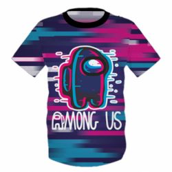 Детская 3D футболка Glitch Among Us - PrintSalon
