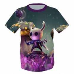 Дитяча 3D футболка Hollow Knight in the Crystal cave - PrintSalon