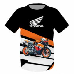Детская 3D футболка Honda Bike - PrintSalon