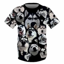 Дитяча 3D футболка Husky Emotions - PrintSalon