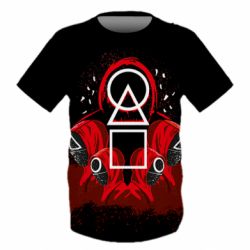 Дитяча 3D футболка Гра В Кальмара 3D - PrintSalon