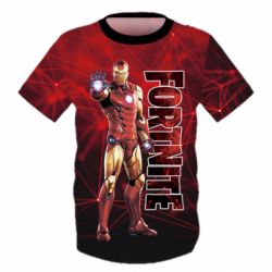 Детская 3D футболка Iron Man Fortnite - PrintSalon