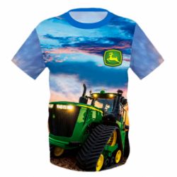 Дитяча 3D футболка John Deere Sunrise - PrintSalon