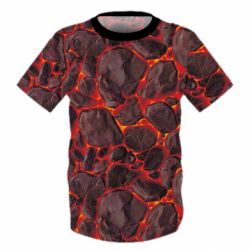 Дитяча 3D футболка Lava Golem - PrintSalon