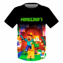 Детская 3D футболка Майнкрафт - PrintSalon