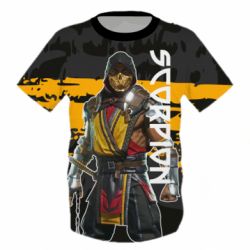 Детская 3D футболка Mortal Kombat-Scorpion - PrintSalon