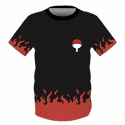Детская 3D футболка Naruto Sasuke Uchiha Sharingan - PrintSalon