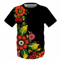 Дитяча 3D футболка Петриківський розпис - PrintSalon