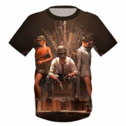 Детская 3D футболка Pubg on the throne - PrintSalon