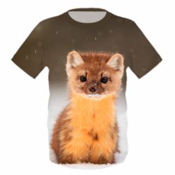 Детская 3D футболка Пушистая куница