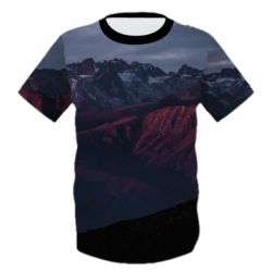 Дитяча 3D футболка Red mountains - PrintSalon