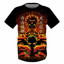 Дитяча 3D футболка Рьомен Сукуна І Ітадорі Юджі - PrintSalon