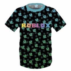 Детская 3D футболка Roblox And Logo 3D - PrintSalon