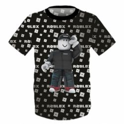 Дитяча 3D футболка Roblox And Metal Logo - PrintSalon