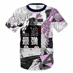 Детская 3D футболка Satoru gojo collage - PrintSalon