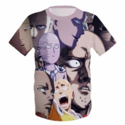 Дитяча 3D футболка Сайтама многоликий - PrintSalon