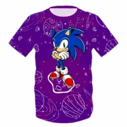 Дитяча 3D футболка Sonic and space - PrintSalon