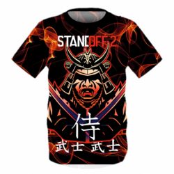 Детская 3D футболка Standoff Samurai And Fire - PrintSalon