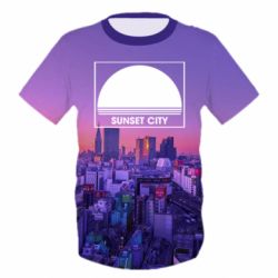 Дитяча 3D футболка Sunset city - PrintSalon