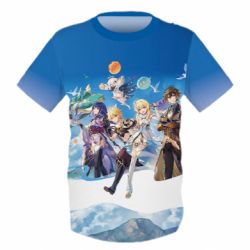 Детская 3D футболка Teyvat Genshin Impact