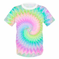 Дитяча 3D футболка Tie dye spiral - PrintSalon