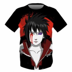 Дитяча 3D футболка Uchiha Sasuke Art - PrintSalon