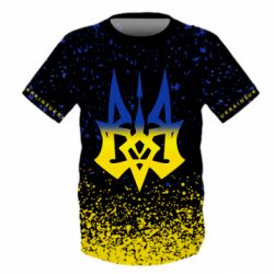Дитяча 3D футболка Ukraine, yellow blue - PrintSalon