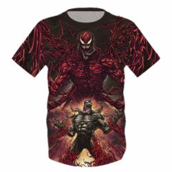 Дитяча 3D футболка Веном и Карнаж симбиоты - PrintSalon