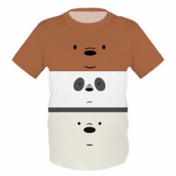 Дитяча 3D футболка We bare bears ice cream - PrintSalon