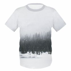 Дитяча 3D футболка Winter forest - PrintSalon