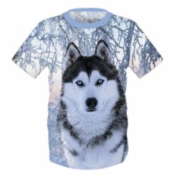 Дитяча 3D футболка Winter Husky - PrintSalon