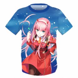 Детская 3D футболка Zero Two Stars - PrintSalon