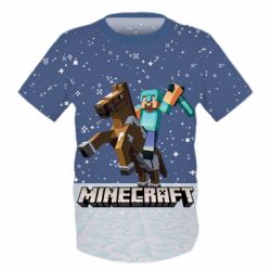 Дитяча 3D футболка Зимовий Майнкрафт - PrintSalon