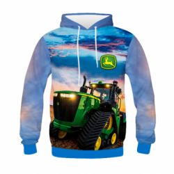 Дитяче 3D худі John Deere Sunrise - PrintSalon