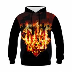 Дитяче 3D худі Вогняний герб України - PrintSalon