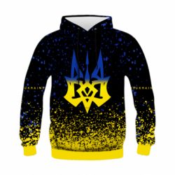 Дитяче 3D худі Ukraine, yellow blue - PrintSalon