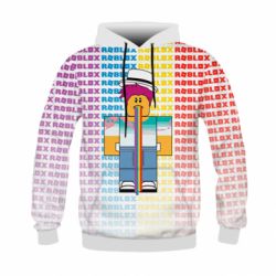 Детское 3D худи 3D Roblox Rainbow - PrintSalon