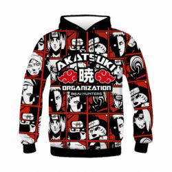 Дитяче 3D худі Akatsuki Organization - PrintSalon