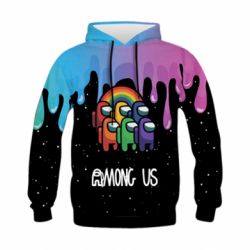 Детское 3D худи Among Us art paints - PrintSalon