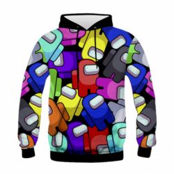 Детское 3D худи Among us multicolored - PrintSalon