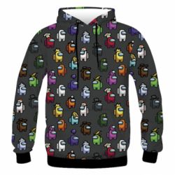 Детское 3D худи Among Us Pattern - PrintSalon