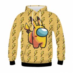 Детское 3D худи Among Us - Pikachu skin - PrintSalon