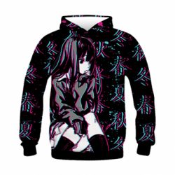 Дитяче 3D худі Anime Girl Glitch