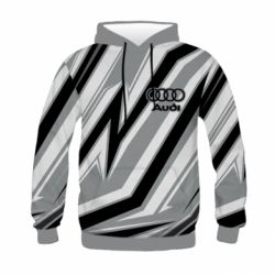Детское 3D худи Audi and gray background - PrintSalon